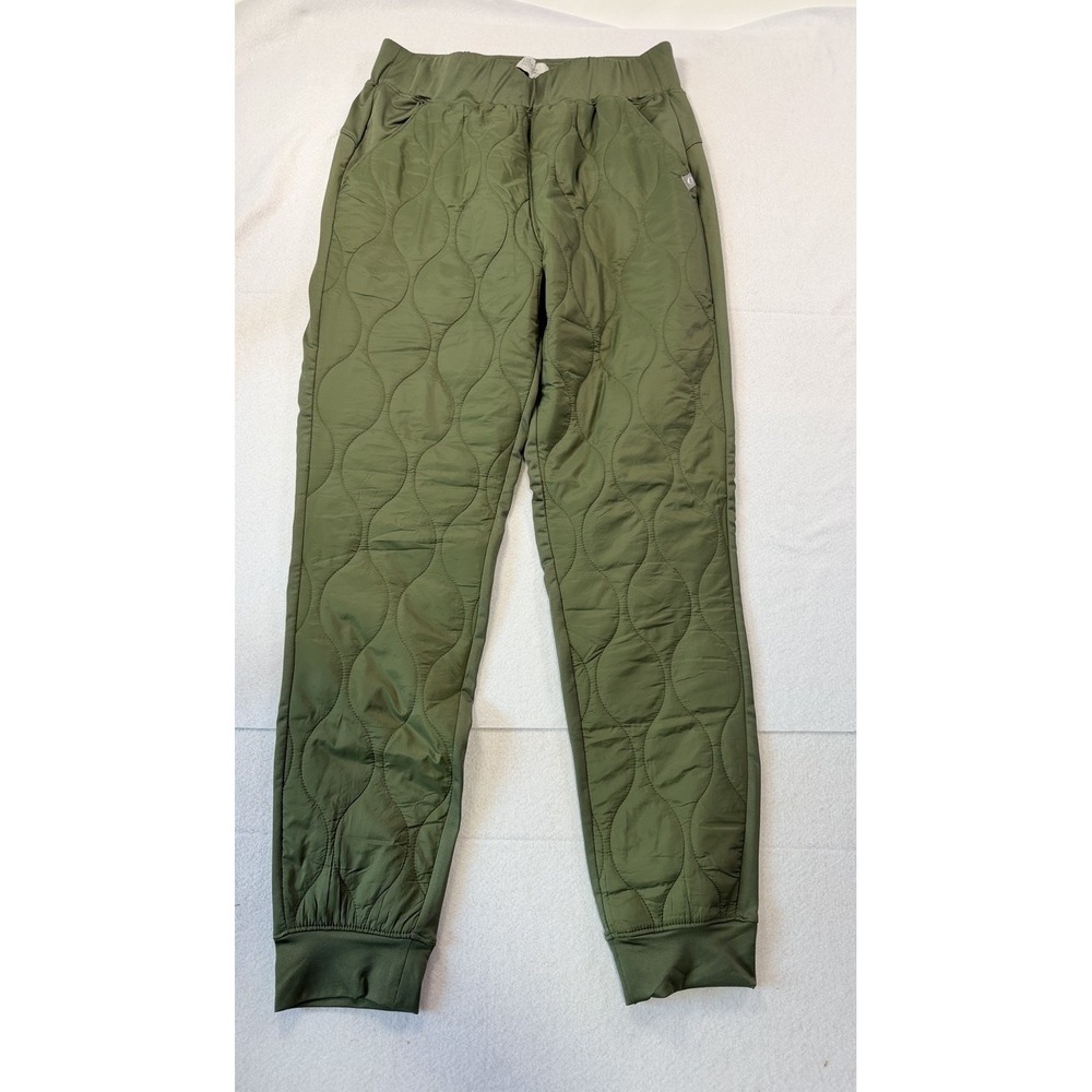 The American Outdoorsman Women's Green Joggers Quilted Front Pockets Large Thyme